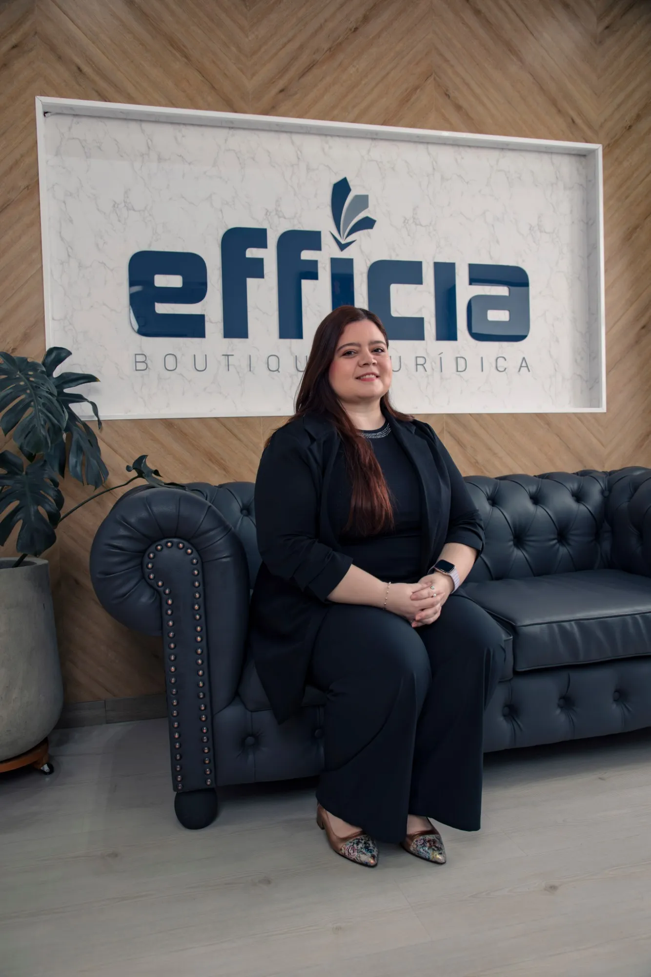 Daniela Ángel Montoya en la recepción de Efficia